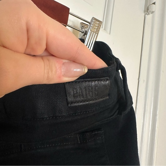 Paige Rianne Black High Waisted Chinos Pants Jeans Size 26 Straight Leg Office - Picture 7 of 7